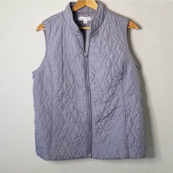Croft and Barrow vest warm Gray adjustable back - Picture 1 of 4